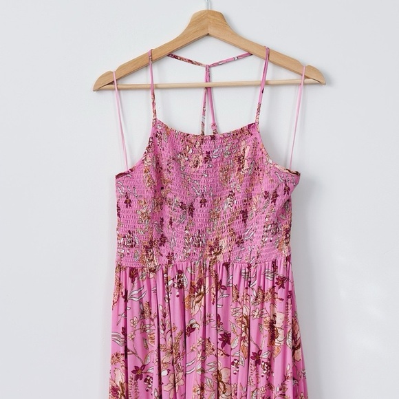 Free People Heat Wave Printed Maxi Dress In Pink Combo - Picture 6 of 10